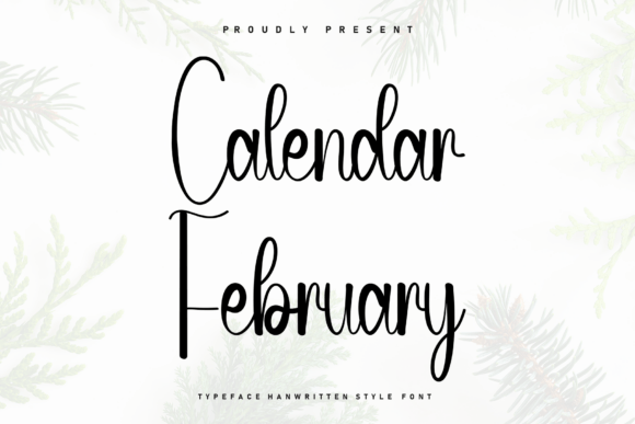 Calendar February: A Handwritten Font for Branding and Creativity