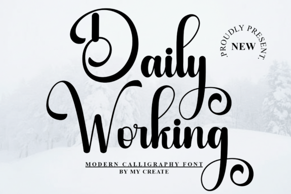 Daily Working: A Festive Script Font for Editorial Design