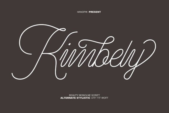 Kimbely: A Script Font for Elegant Craft Projects